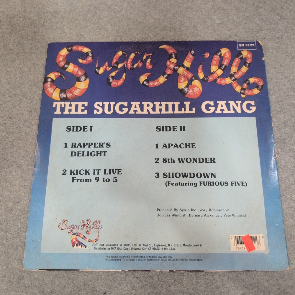 Sugarhill Gang Greatest Hits Vinyl LP Rappers Delight 1984 Sugar Hill SH 9122 - Picture 2 of 4
